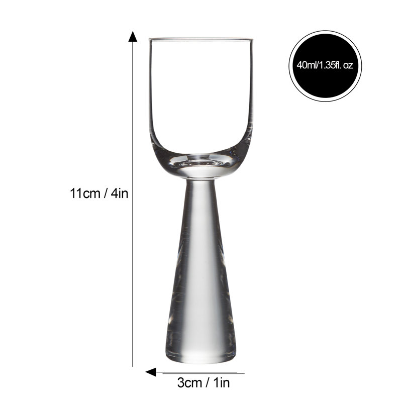 Chenuli 1,35 oz Verre à liqueur cristal, Transparent
