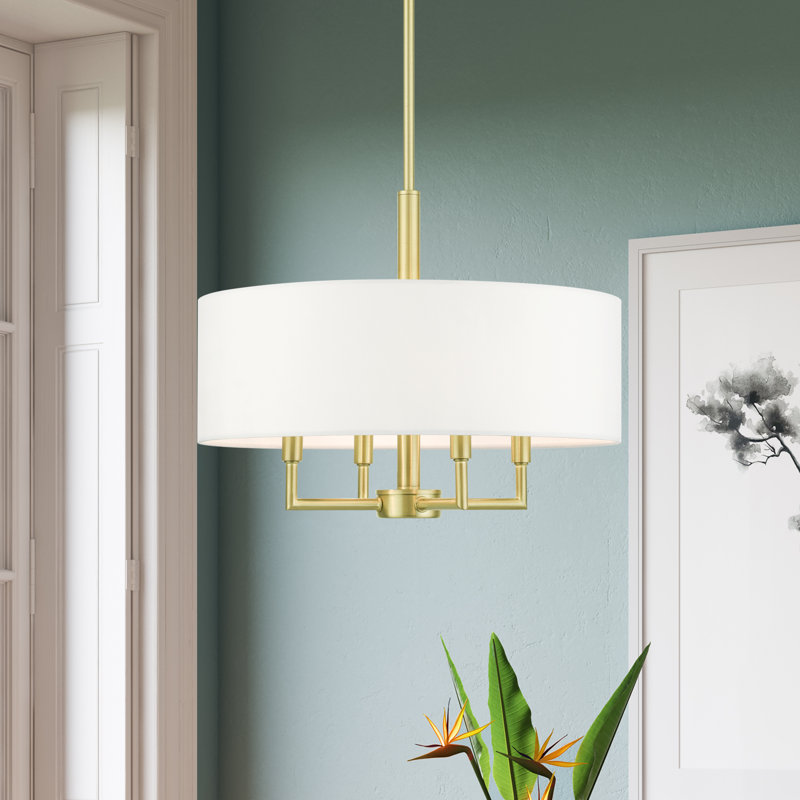 Alirah 4 - Light Shaded Pendant, Satin Brass