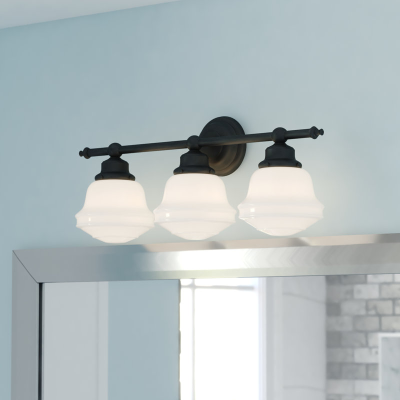 Éclairage pour meuble-lavabo à intensité variable Margaree, Bronze frotté à l'huile, H 10 po x l 24 po x P 7 po
