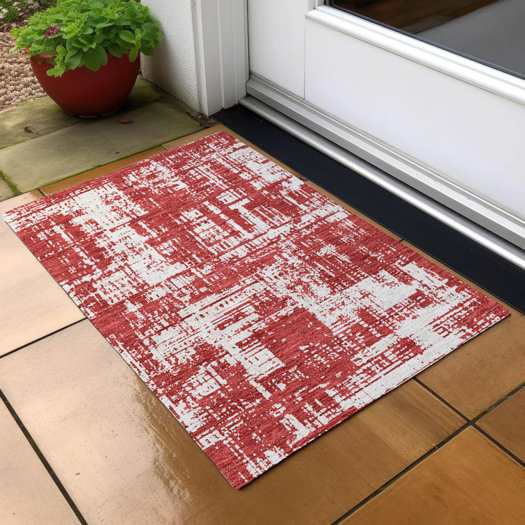 Malek Indoor/Outdoor Area Rug with Non-Slip Backing