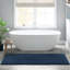 1 Pcs Navy 3000 Gsm 24x44" 100% Cotton Reversible Bath Rug - Superior Construction, , Non Slip Comfort Oriented, Machine Washable, Medium Pile-1088091957