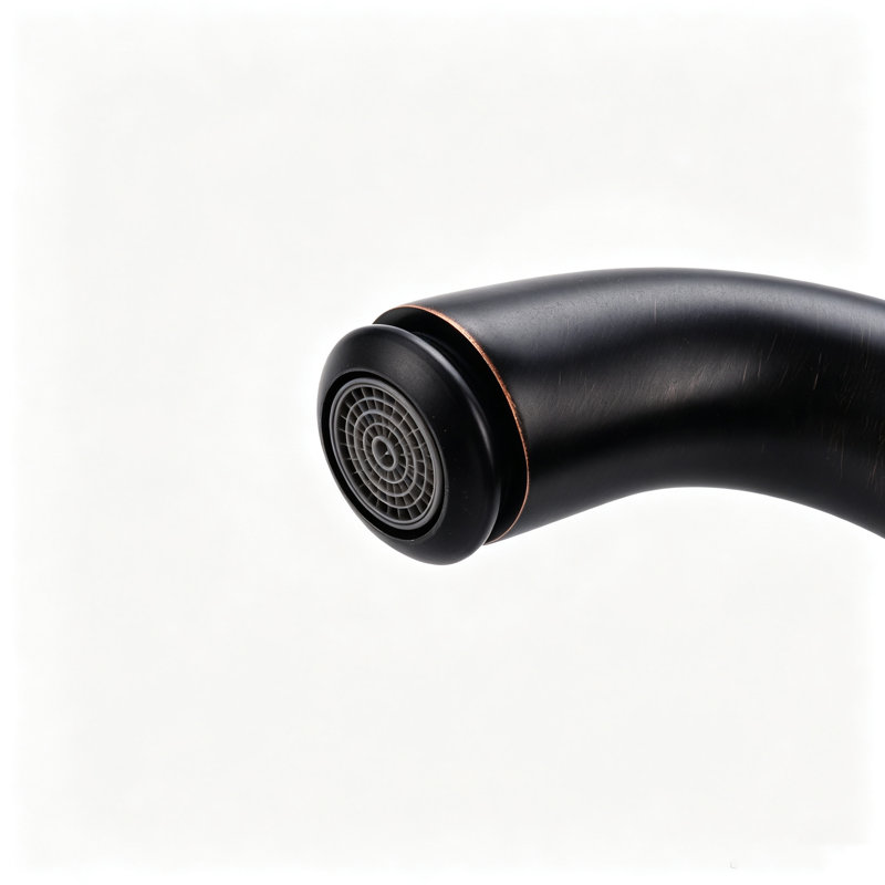 Robinet de salle de bain à 2 poignées avec drain, Noir mat
