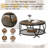 Aumiller 34" Round Coffee Table with Open Storage and Cross Metal Legs-801212335-801212331