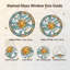 Panneau de vitrail Sunburst Design - H 12 po-1710306975