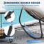 Chaise berçante surdimensionnée avec coussin Papasan-130800327-130800325
