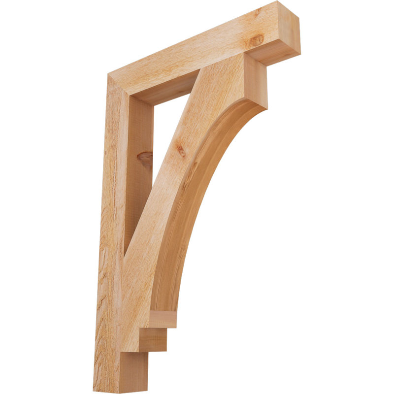 Imperial H W D Wood Bracket / Corbel, Western Red Cedar (Rough Sawn), 36" H x 4" W x 24" D