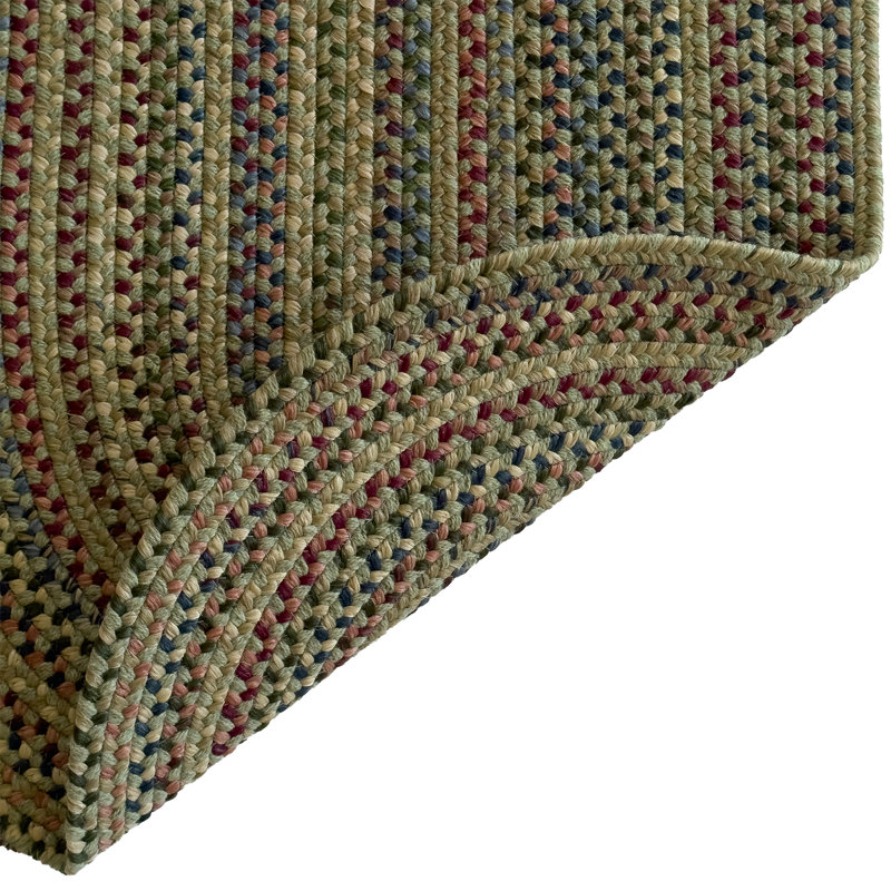 Tapis d'intérieur réversible et multicolore en nylon tressé, polyester et laine Walnut Cove