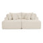 Méridienne à deux places paresseuse, canapé compressé sans assemblage requis, faite de tissu de velours, méridienne moderne et moelleuse, utilisée pour les salons et les chambres à coucher - beige-484214731-484214730