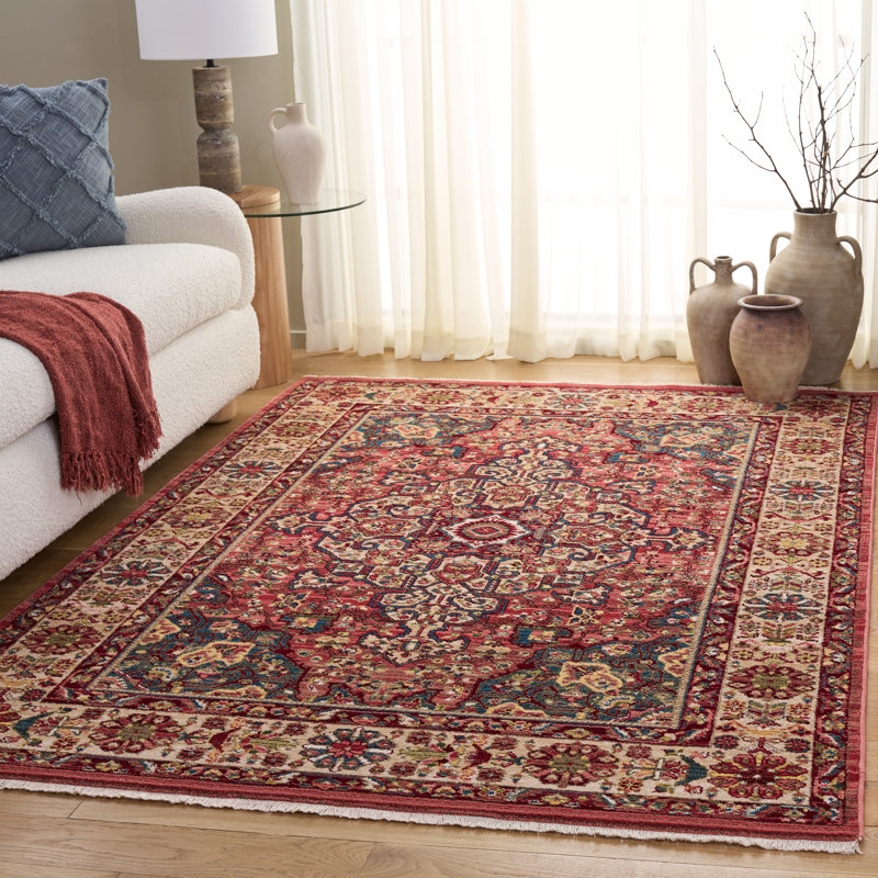 Tapis performance oriental Kurtz, Rectangle 4pi x 6 pi, Red/Ivory