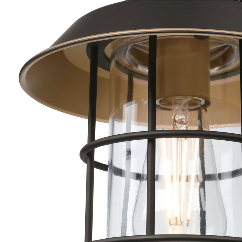 Lanterne murale d'extérieur noire / bronze H 15 po Emi, H 14,80 po x l 20 po x P 8,80 po