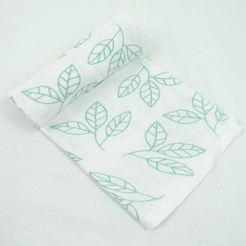 Nate MuslinZ Large Muslin Swaddle 120cms Bamboo-Organic Cotton Mix, Green