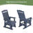 Poly Lumber Patio Glider with Removable Cup Holders-2017134422