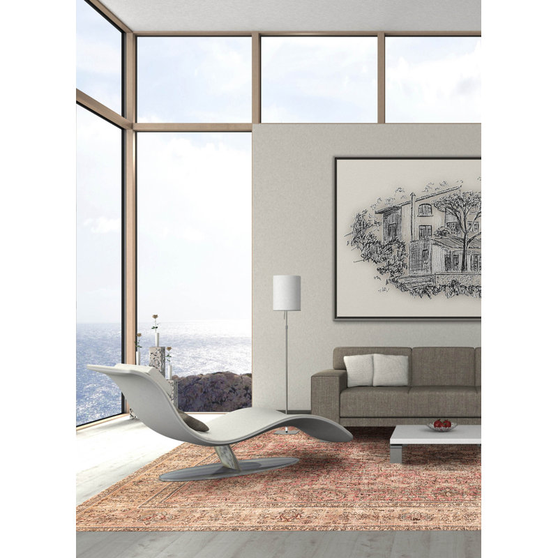 Tapis rose Antalya 9 pi 8 po x 12 pi 8 po
