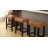 25.75" H Mid-Century Modern Backless Upholstered Counter Stool with Wood Frame-758719780-758719783