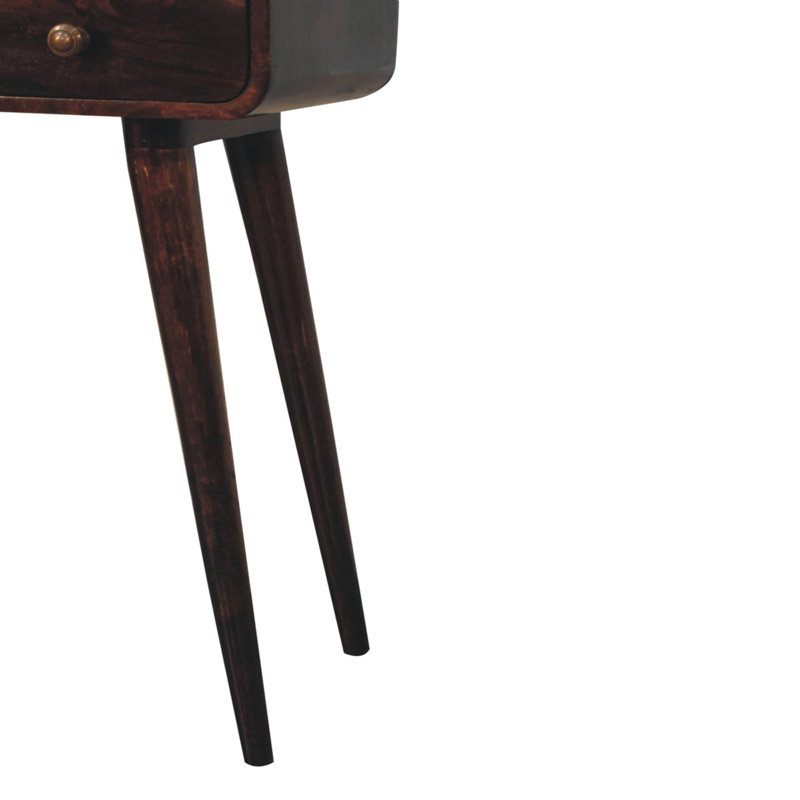 Mini console en bois et bois noyer californien, H 35,4 po x l 11,81 po x P 23,6 po