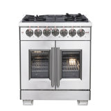 Capriasca 30 pouces à double porte et porte en acier inoxydable, 4,32 pi³ Four à convection véritable