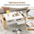 High Glossy Coffee Table with 2 Drawers, Practical Two Tone Center Table with Hidden Compartments, Rectangle Cocktail Table with Open Storage Shelf for Living Room, Bedroom, 41.3*23.6"-416522851