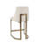 26"H Upholstered Counter Stool With Metal Base