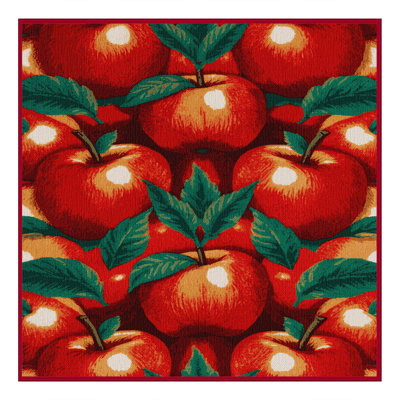 Washable Tahitian Apple Fruits Area Rug
