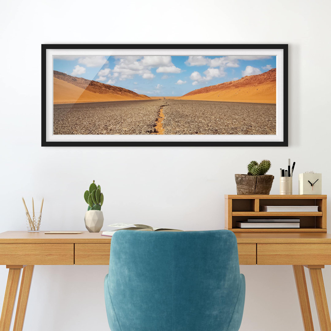 Gerahmter Fotodruck Desert Road