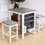 Solution de salle à manger 3 pièces pour petits espaces, rétro moderne, matériaux, design économique, rangement intégré, sièges rembourrés, assemblage rapide, sièges confortables, tabourets rétro faciles à assembler, bois massif +,-1257782825