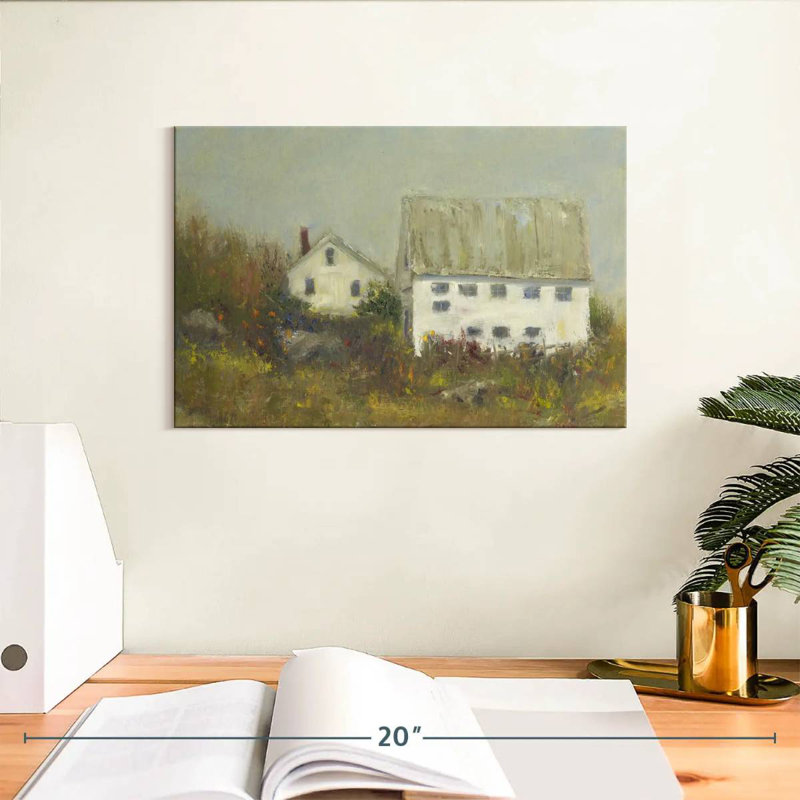 Lilie White Barn II, 8" H x 12" W