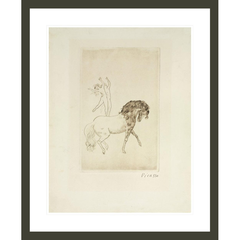 «At the Circus» par Pablo Picasso, impression giclée sur cadre, H 28,63 po x l 23,5 po