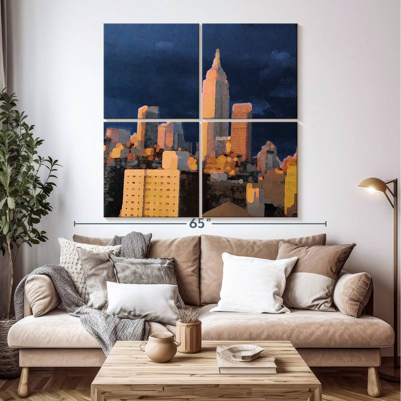 Lilie The City I, 50" H x 50" W