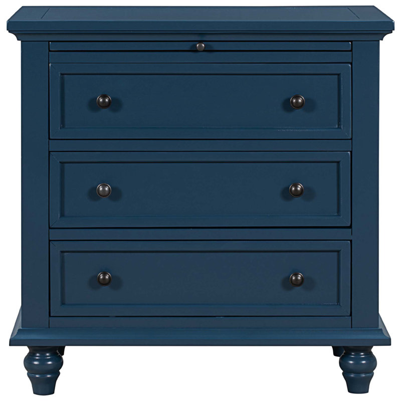 Buffet moderne à 3 tiroirs Charrise, Bleu