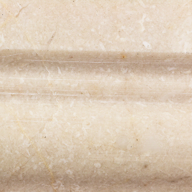 Crema Marfil Polished Marble Bullnose Tile Trim 4.75'' x 12''