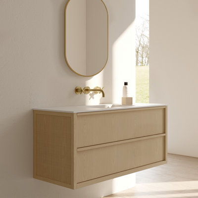 Meuble-lavabo mural 48 po avec 2 tiroirs