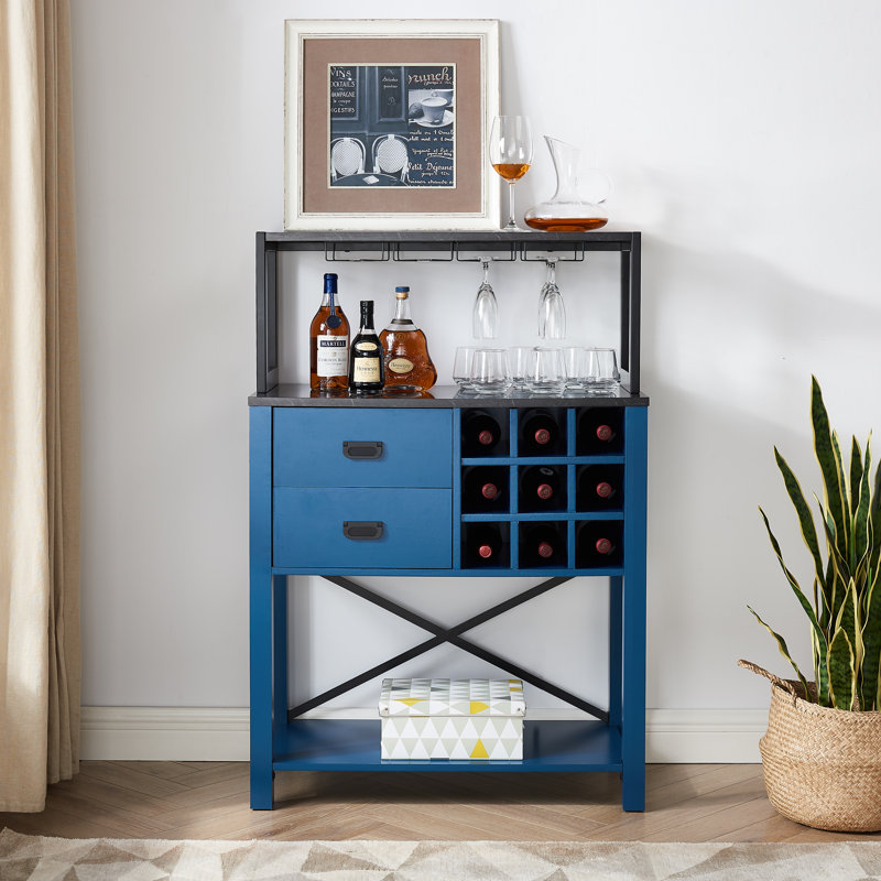 31.88'' Wine Bar, Blue