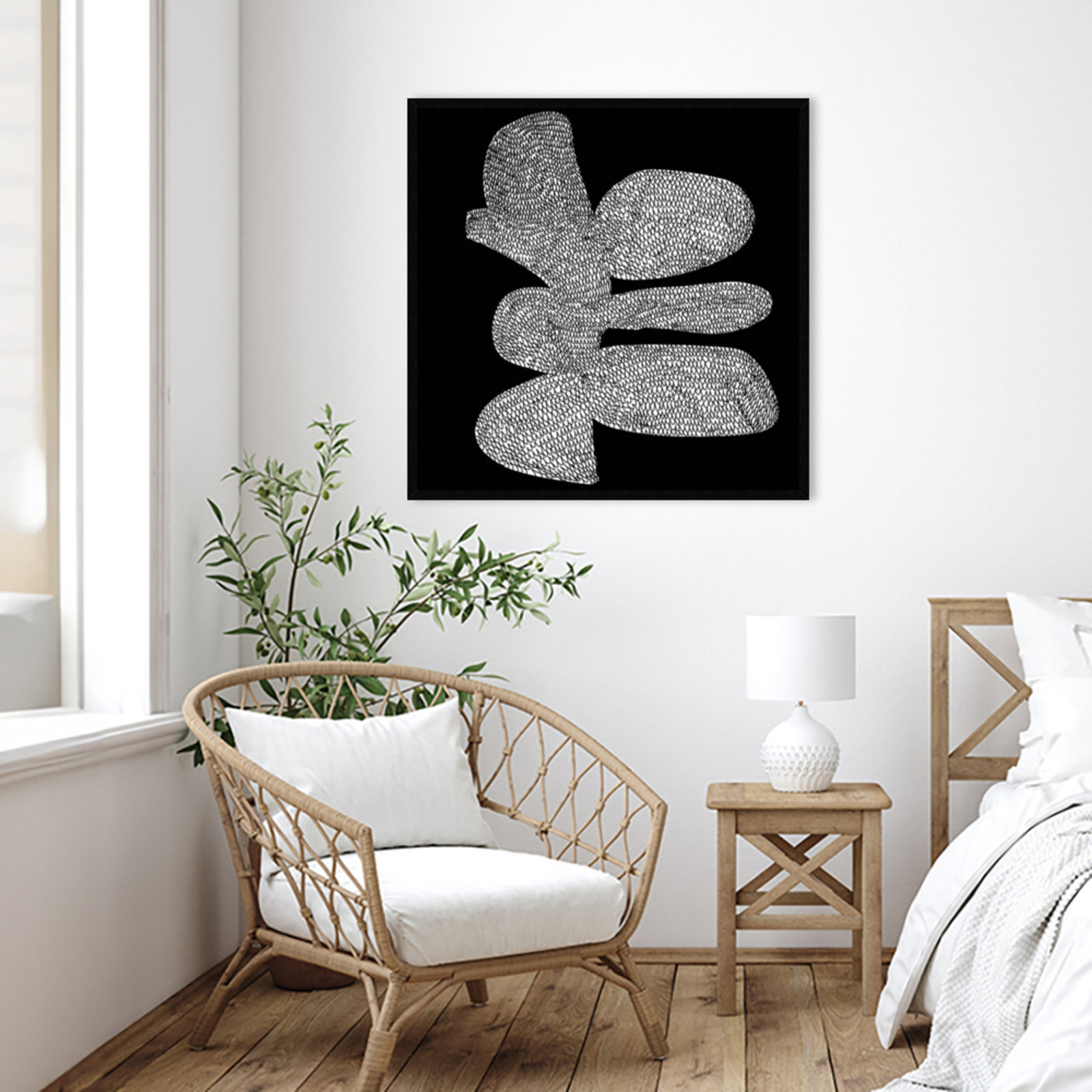 Craft by Dan Hobday, 33" H x 33" W, Black