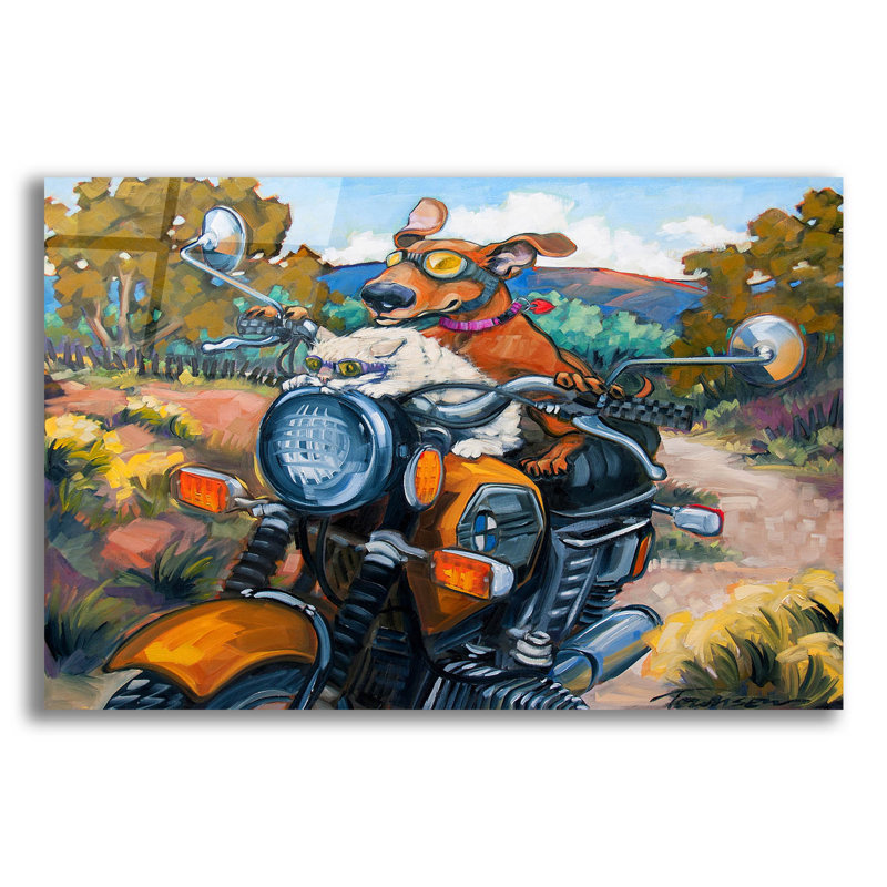 «Have Dog Will Travel» par CR Townsend, H 16 po x l 24 po x P 0,2 po