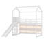 Lit mezzanine en bois avec glissade, tablettes de rangement et rampe d'escalade-182024995