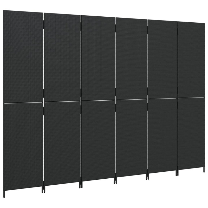 Paravent 6 panneaux Arlmont & Co., 6, 78.7" H x 19.3" W, Black