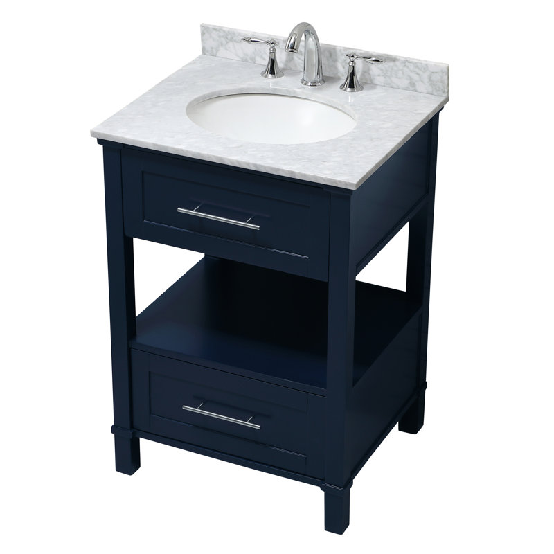 Ensemble de meuble-lavabo simple 25 po Audrit, Bleu