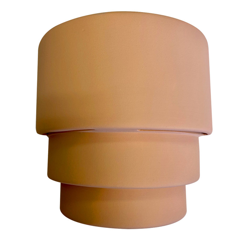 Dara Ceramic Flush Mounted Sconce, Terracotta