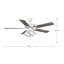 Ventilateur de plafond Hutcheson 52 po blanc avec kit d'éclairage et pales réversibles blanches/bois antique-2098744325