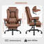Fauteuil d'appoint inclinable à 135° avec dossier haut en similicuir, repose-pieds rétractable, pivot à 360°, hauteur réglable et capacité de charge de 181 kg (400 lb).-1270882155