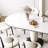 Creamy Hues Rock Plate Dining Table 4 - Person Pedestal Dining Set-101918915