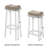 LuXeo Barstow White Bar Stools with Cushion-487755079-487755130