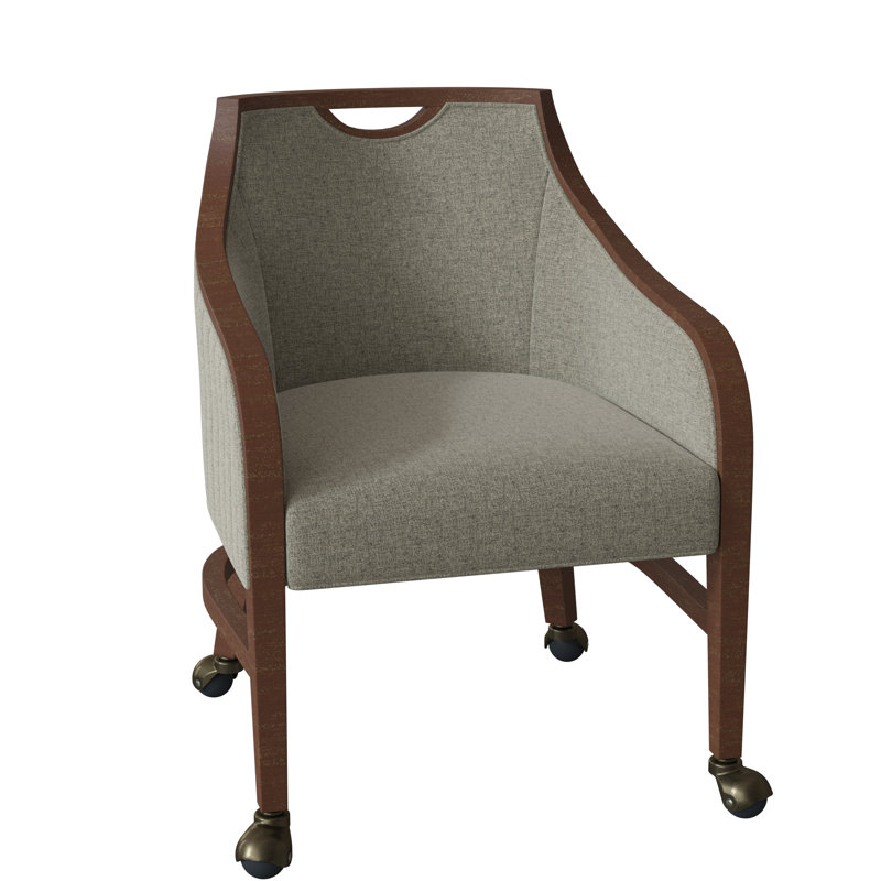 Anthony 24" W Armchair, Walnut, 8789 Barley Polyester