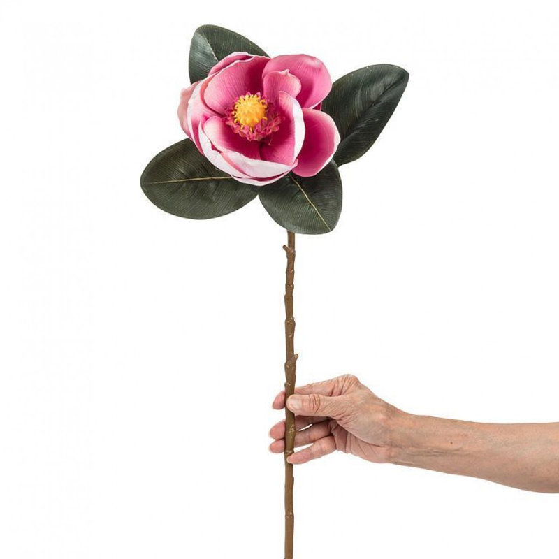 Medium Pink Magnolia Bloom Artificial Flower
