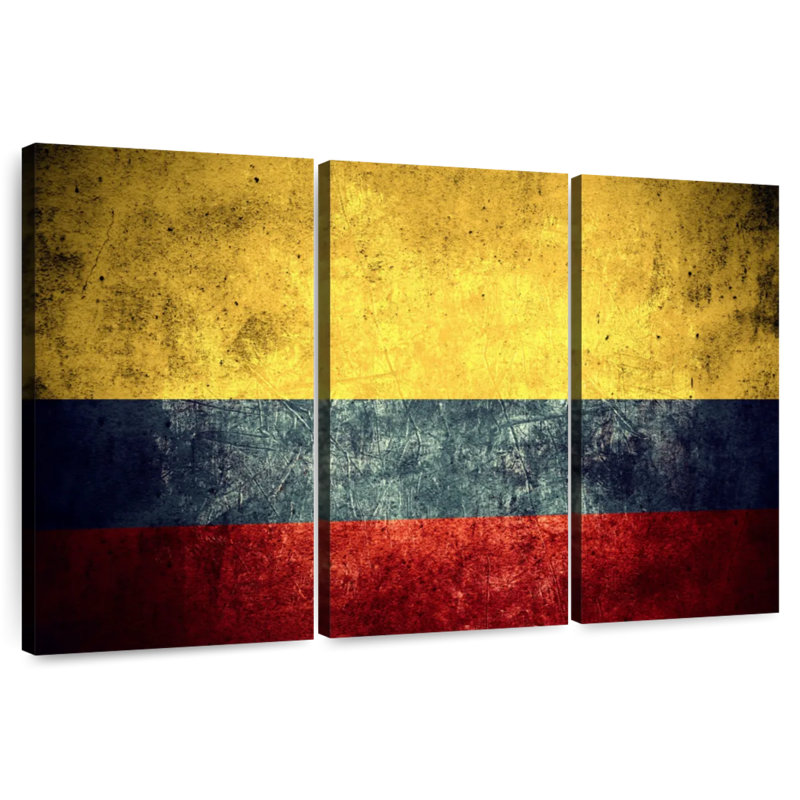 Drapeau colombien grunge