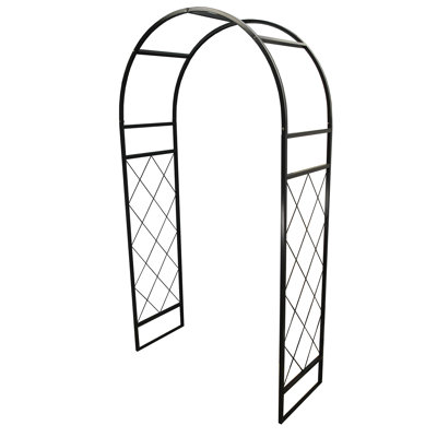 112cm W x 60cm D Metal Arbour in Black