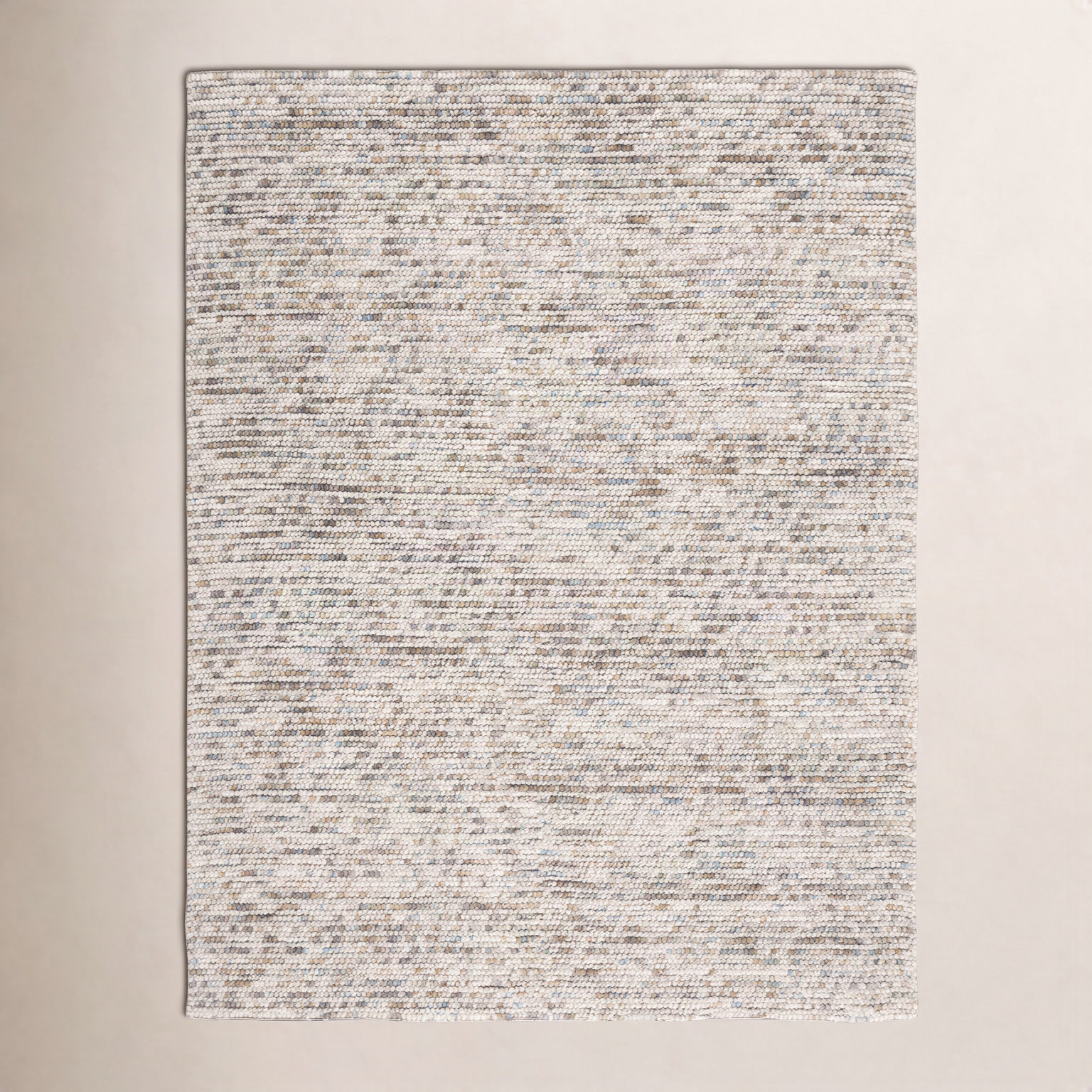 Elle Ivory Multi Hand-Woven Flatweave Rug, Rectangle 6' x 8'