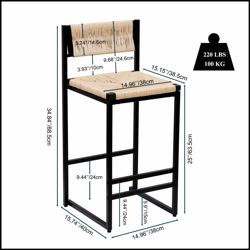 Ensemble de 2 tabourets de bar Honey
