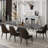 63'' to 94.5” Extendable Dining Table For 8-10 with Sintered Stone Tabletop and Metal Base-92375911