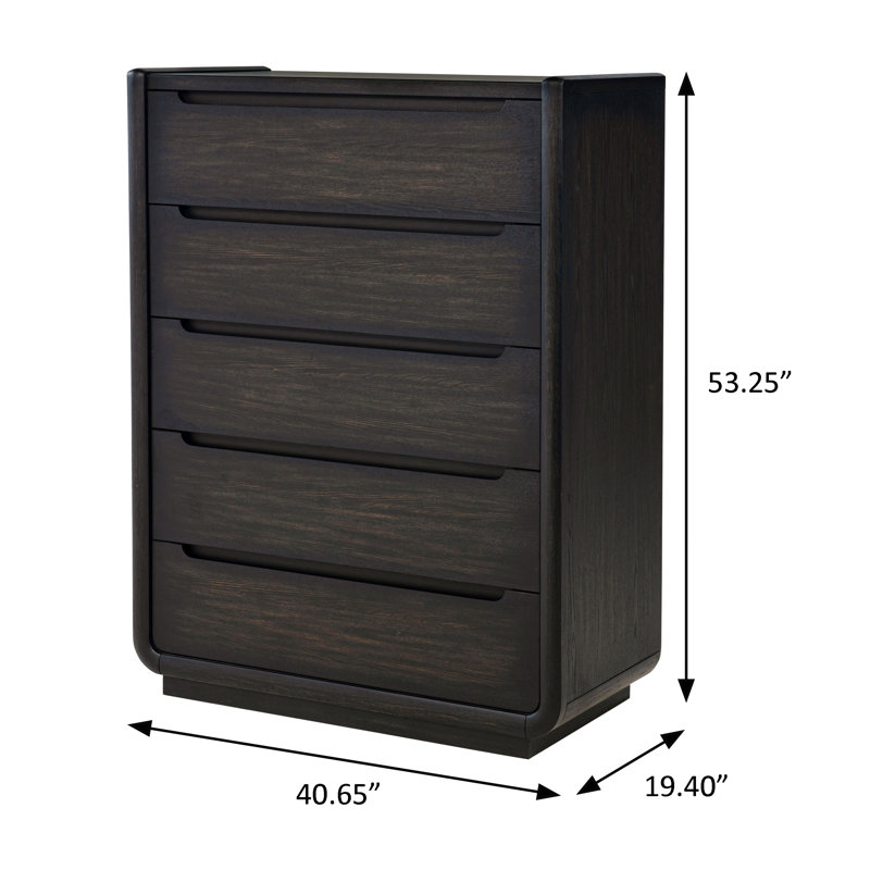 Commode contemporaine noire l 40,65 "